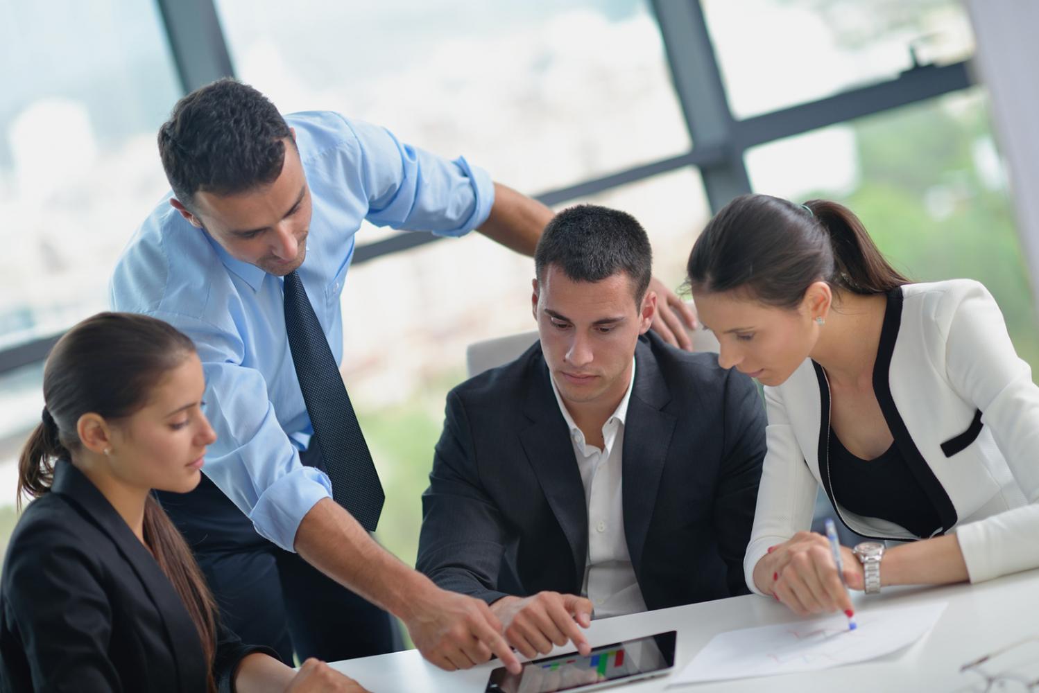 Business meeting of four people 